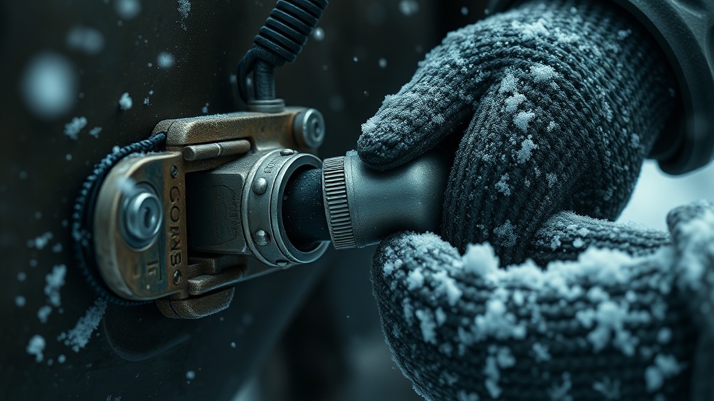 Repairing snapped flick-lock mechanisms in winter conditions