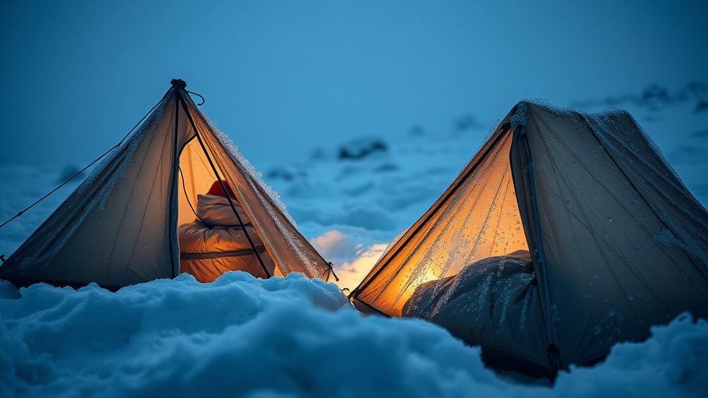 Condensation management in bivy sacks below freezing