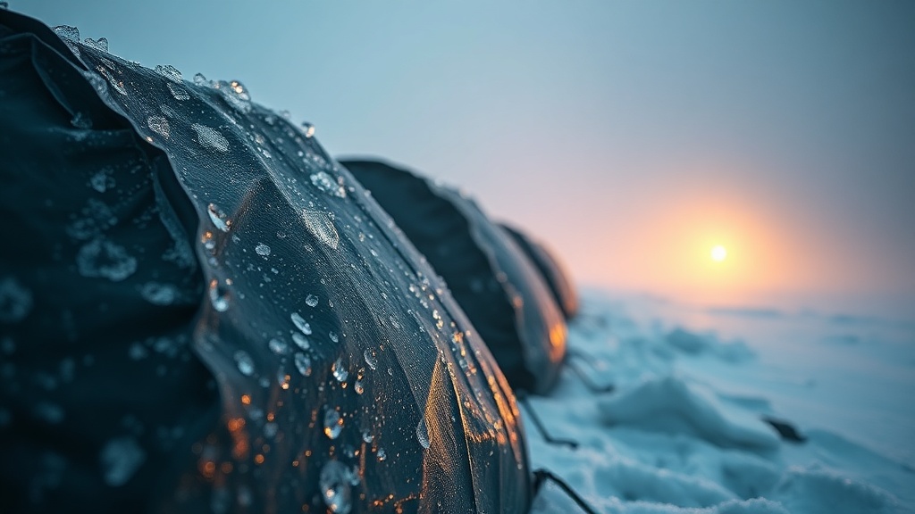 Condensation management in bivy sacks below freezing
