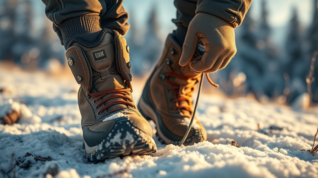 Managing frozen boot laces and broken eyelets on the trail