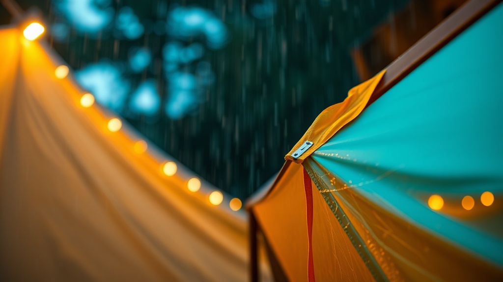 Repairing peeling seam tape on DCF tents in the rain