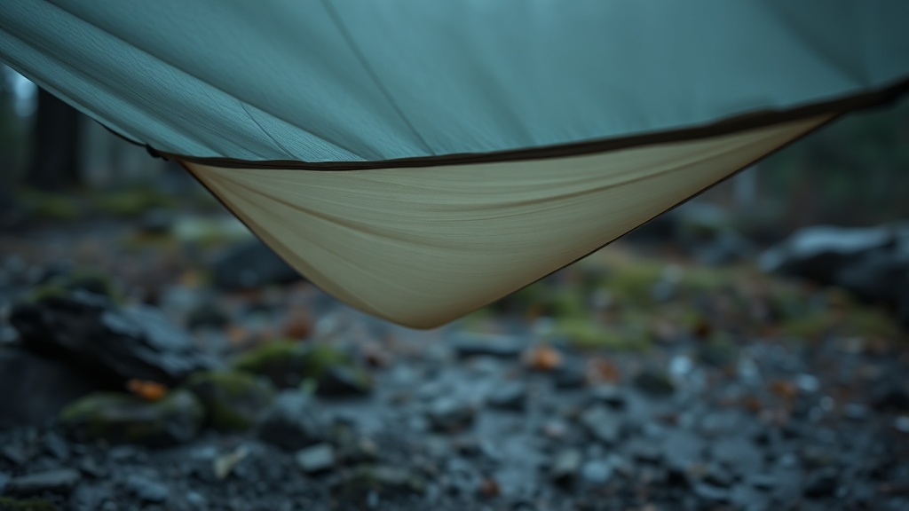 Re-tensioning a wet silnylon tarp to prevent collapse