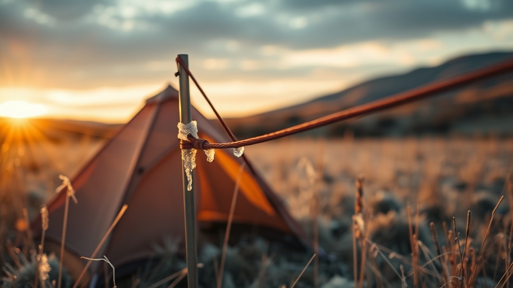 How to replace frozen tent pole shock cord in the field