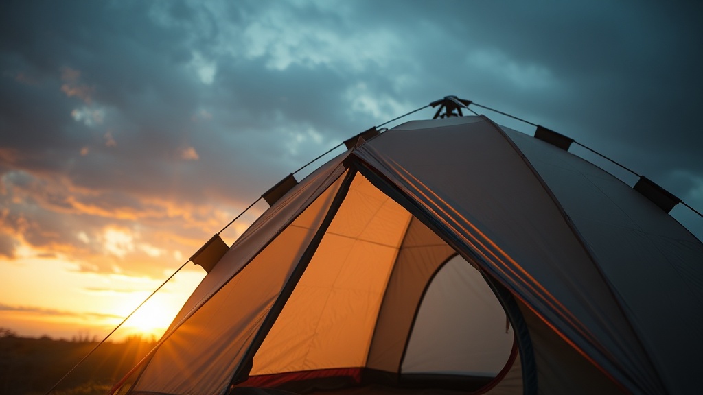 Erecting a dome tent with broken internal bungees