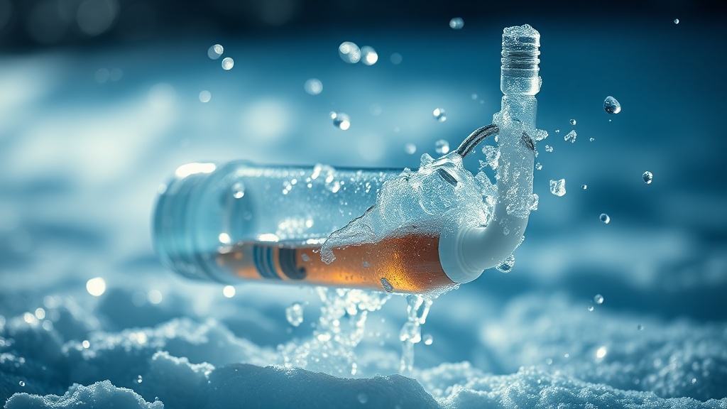 Hydration bladder tube freezing and bursting