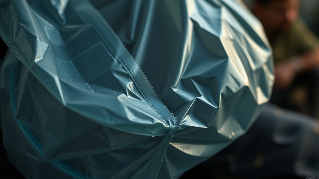 Repairing a split hydration bladder seam with duct tape