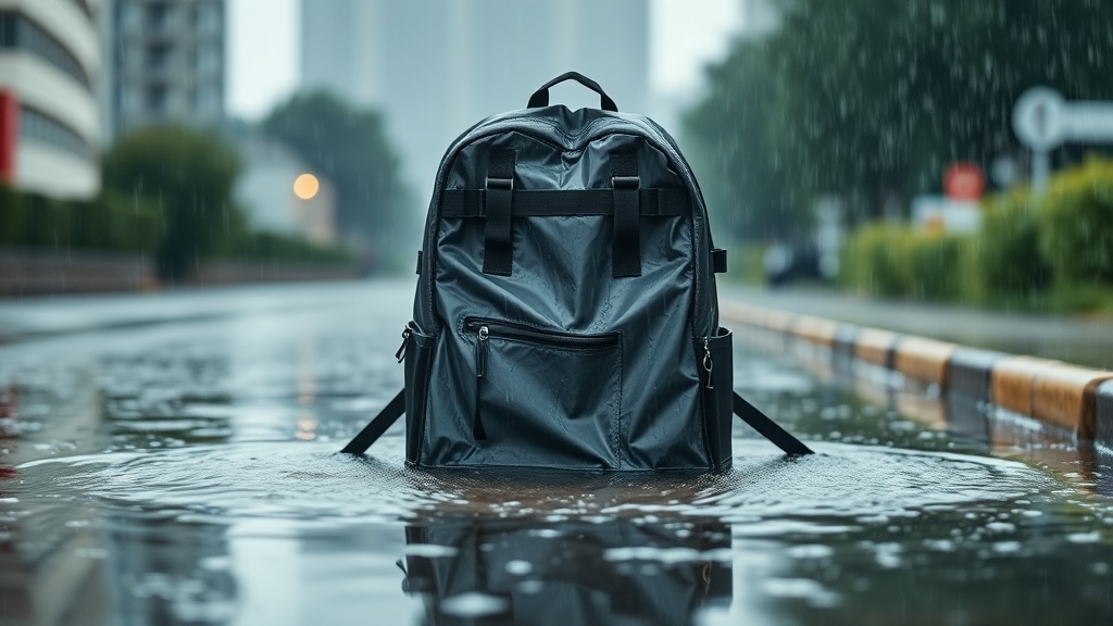 Backpack rain cover pooling and water ingress