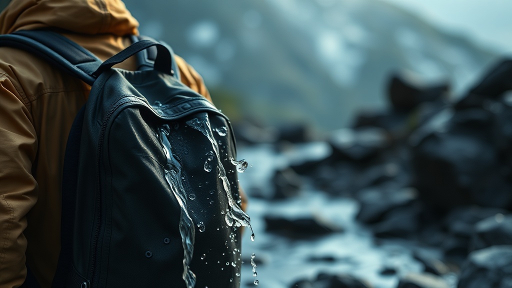 Stopping water from running down your back into the backpack